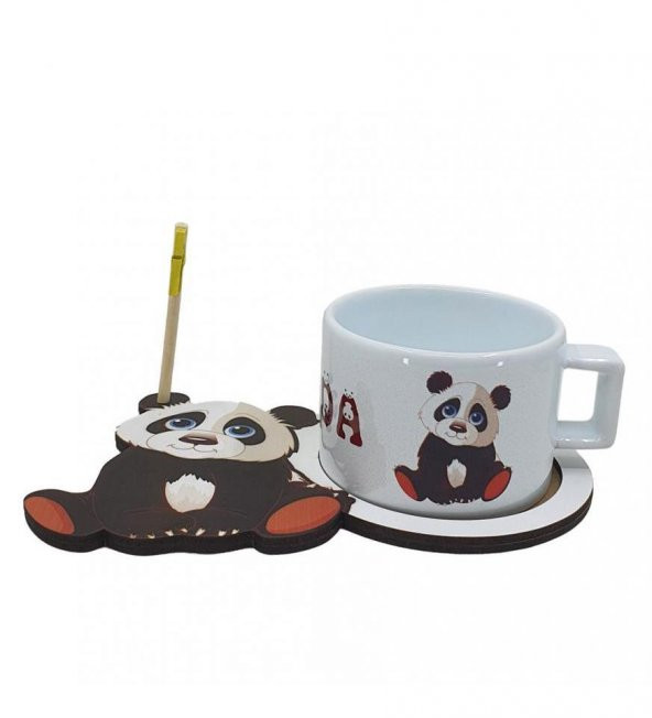 Sevimli Panda 3D Figürlü Kupa Bardak (Fotoğraf Hediyeli) - 4