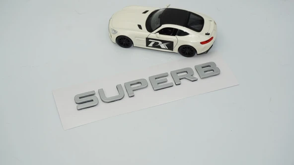 DK Tuning Skoda SUPERB Bagaj Yeni Nesil Gri Yazı Logo Arma - Resim 4