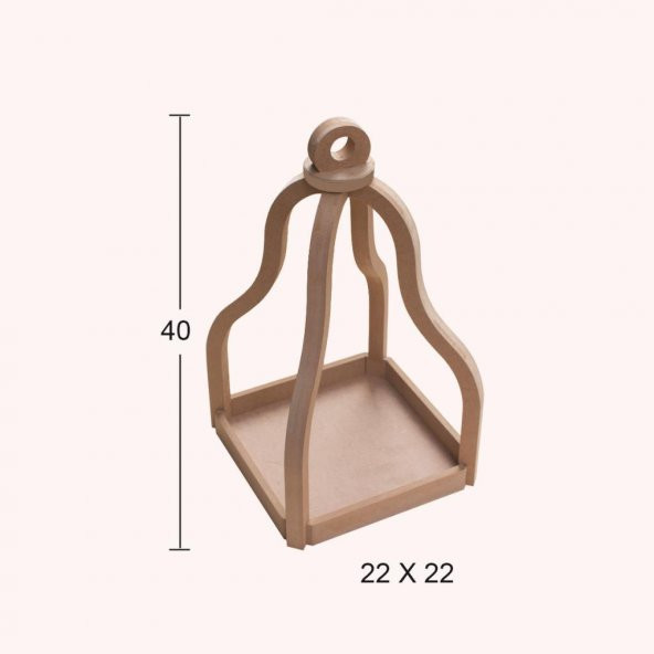 Ahşap Kare Kafes Sunumluk 22x40cm L302 ürün görseli