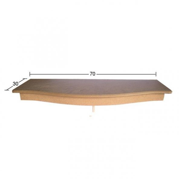 Ahşap Bombe Raf 70x30cm RA512 - 1