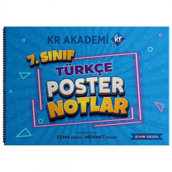 KR Akademi 7. Sınıf Türkçe Poster Notlar