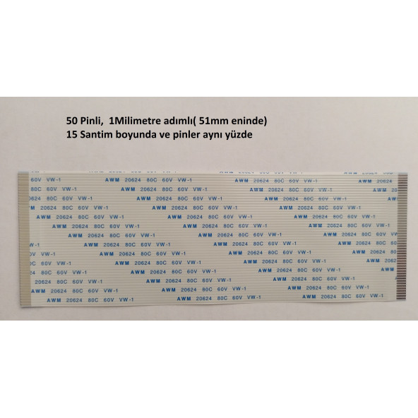 Awm 20624 80C 60V Vw-1 Flex Kablo 50 Pin 50-1-15A