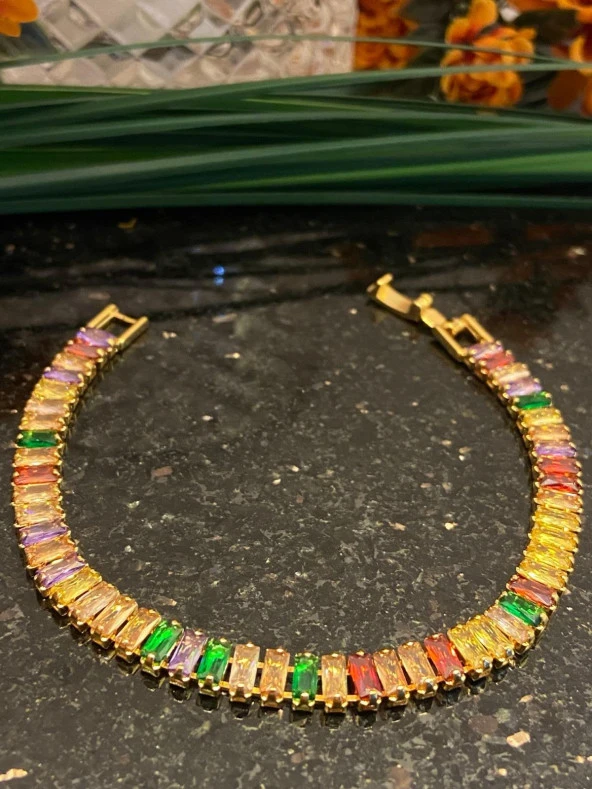 Aksesuar Çarşısı Renkli Baget Taş Su Yolu Bileklik ürün görseli