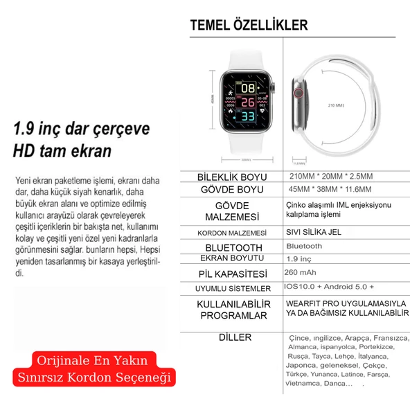 FS7 Ma Konuşma Cevaplama Uygulama Özellikli Bluetooth Saat - Resim 7