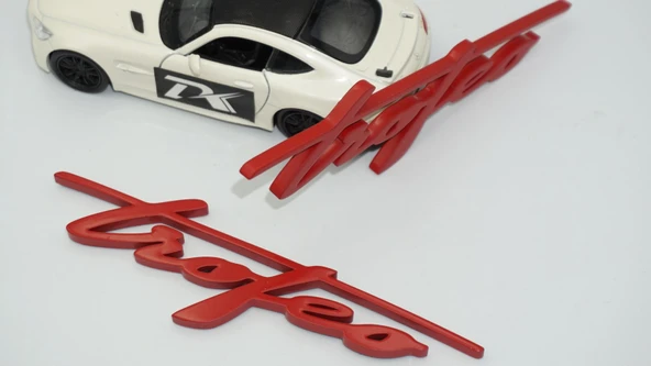 DK Tuning Maserati Trofeo Çamurluk Kırmızı Yazı Logo Amblem - Resim 5