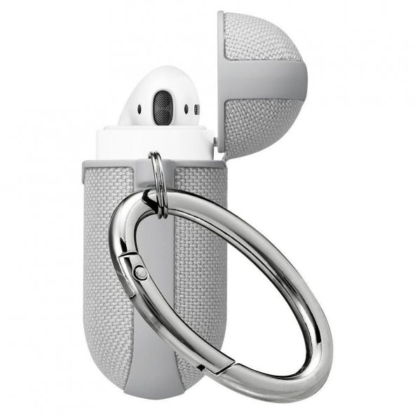 Spigen Apple AirPods 2/1 Nesil Uyumlu Kılıf Urban Fit Dokuma Gray - 4