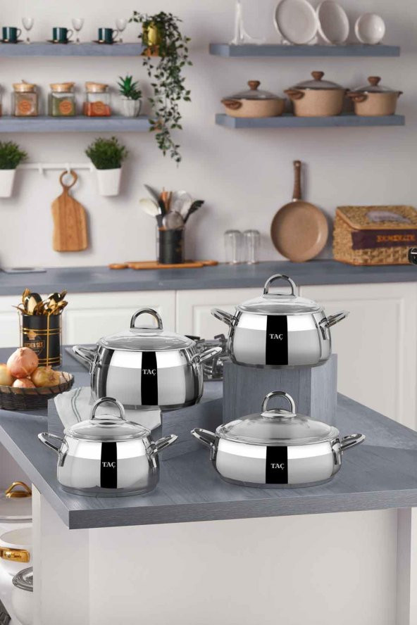 Taç Miranda 8 Parça Çelik Çeyiz Seti Platin - 2