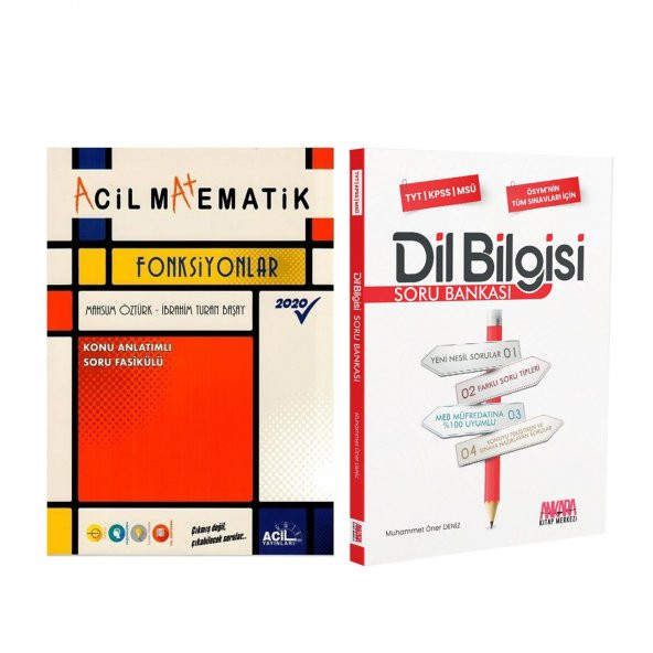 Acil Fonksiyonlar ve AKM Dil Bilgisi Soru Bankası Seti 2 Kitap