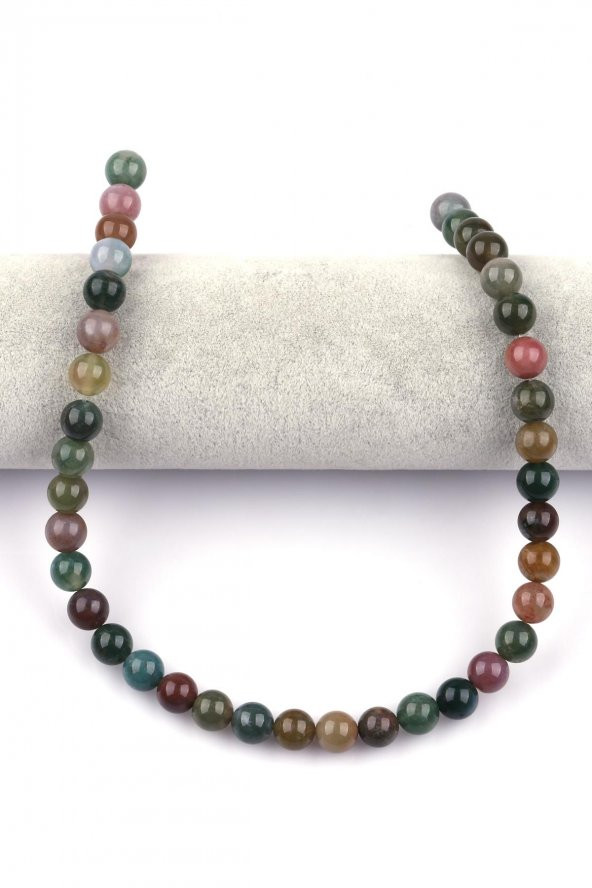 Hint Akik ( AA Kalite ) Doğal Taş Dizi 10 mm Küre Kesim - Resim 2