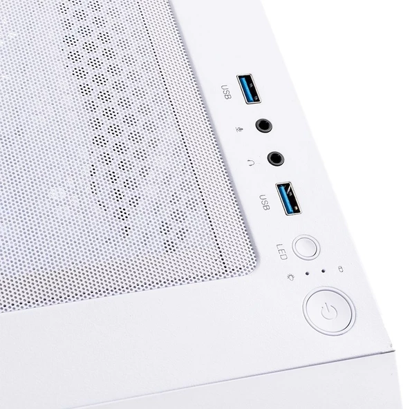 BITFENIX NSE-300-WWGKW-RP4A Nova Mesh SE Beyaz Tempered Glass ARGB ATX Kasa - 5