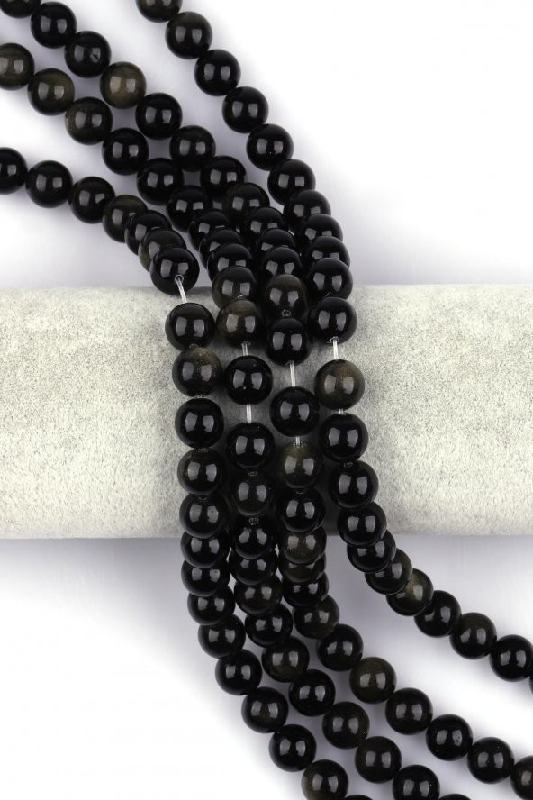 Golden Obsidyen ( B Kalite ) Doğal Taş Dizi 10 mm Küre Kesim ürün görseli