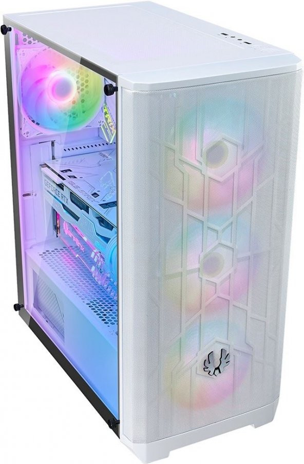 BITFENIX NSE-300-WWGKW-RP4A Nova Mesh SE Beyaz Tempered Glass ARGB ATX Kasa