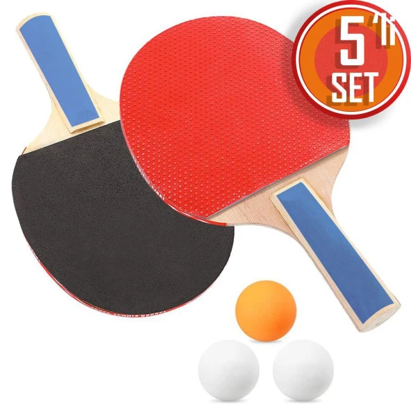 Masa Tenisi Raketi Seti Tenis Topu Set 5 Parça Başlangıç Seti