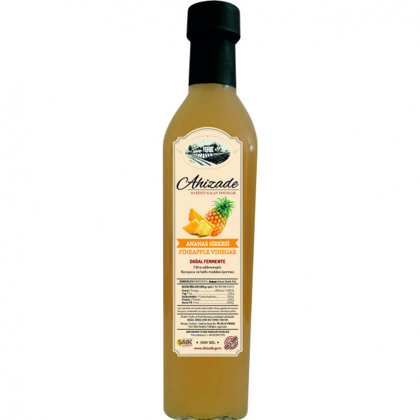 Ahizade Doğal Ananas Sirkesi - 500 ml.