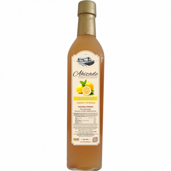 Ahizade Doğal Limon Sirkesi - 500 ml.