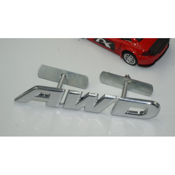 DK AWD All Wheel Drive Ön Panjur Krom Metal 3D Yazı Logo - 5