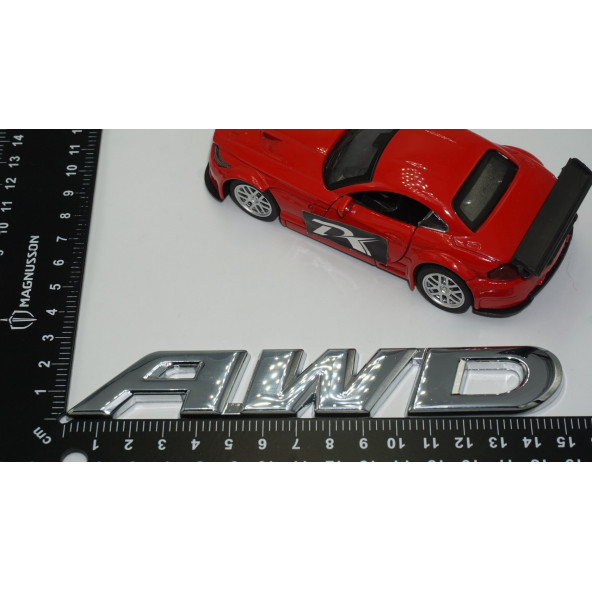 DK AWD All Wheel Drive Ön Panjur Krom Metal 3D Yazı Logo - 6