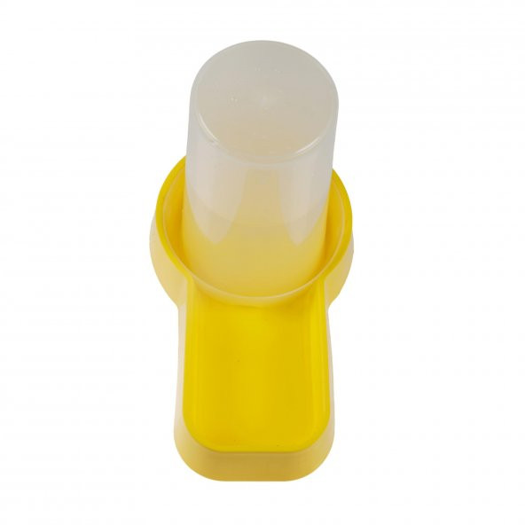 Miapet Hazneli Plastik Kedi-Köpek Mama ve Su Kabı 1,5 Lt Kare Sarı - 2