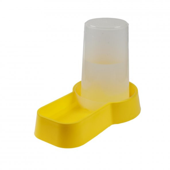 Miapet Hazneli Plastik Kedi-Köpek Mama ve Su Kabı 1,5 Lt Kare Sarı - 3