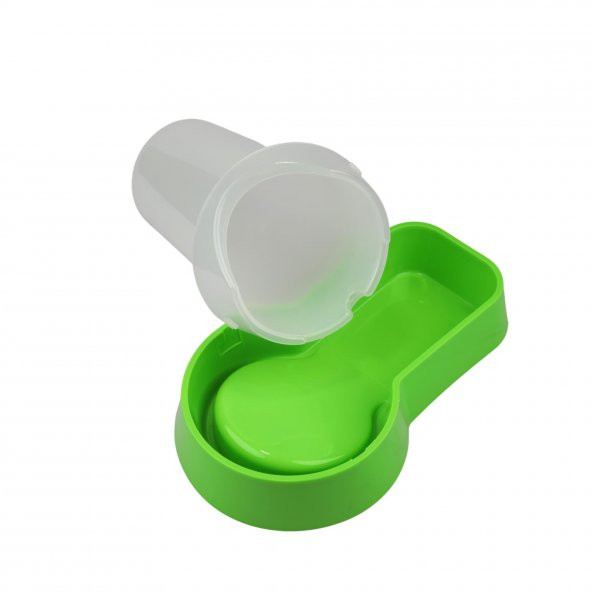 Miapet Hazneli Plastik Kedi-Köpek Mama ve Su Kabı 1,5 Lt Kare Yeşil - 6