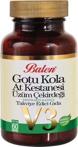 Balen Gotu Kola&At Kestanesi&Üzüm Çekirdeği Ekstraktı Kapsül