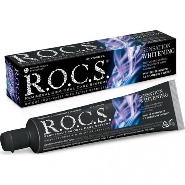 Rocs Sensation Whitening Ekstra Beyazlatıcı Diş Macunu - 74 G