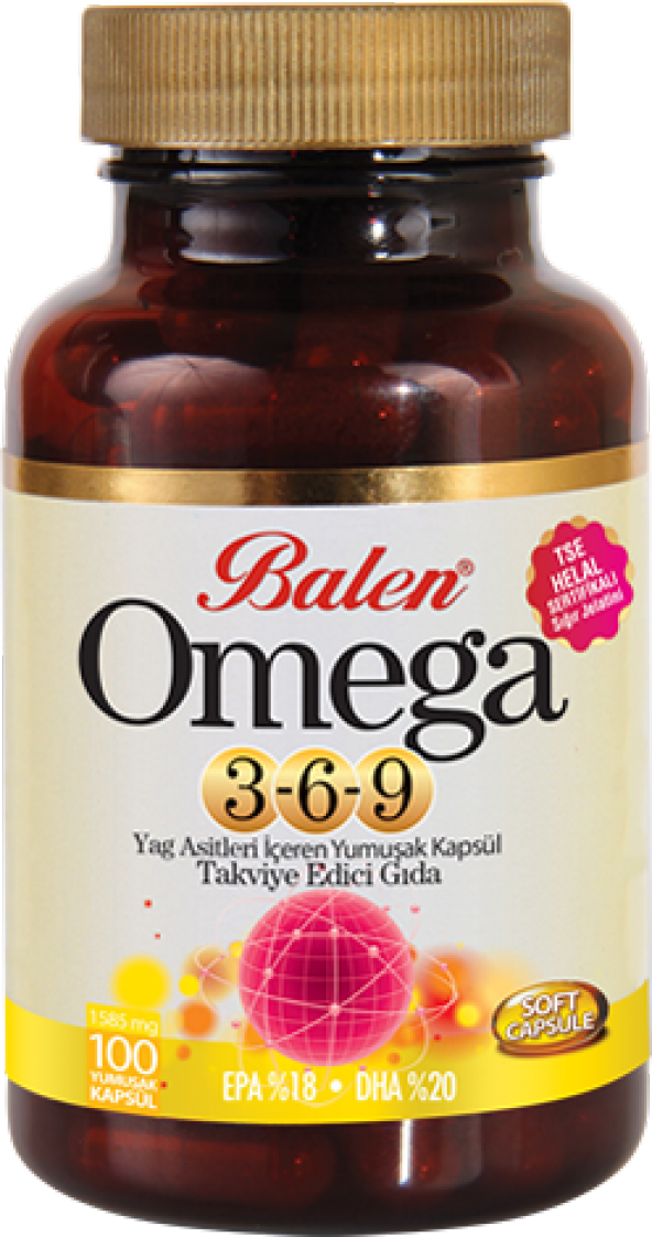 Balen Omega 3-6-9 Yağ Asitlerini İçeren Yumuşak Kapsül