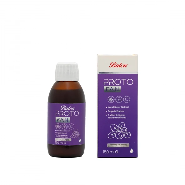 Balen PROTOFAN Kara Mürver Ekstresi, Propolis Ekstresi ve C Vitamini İçeren Şurup ürün görseli 1
