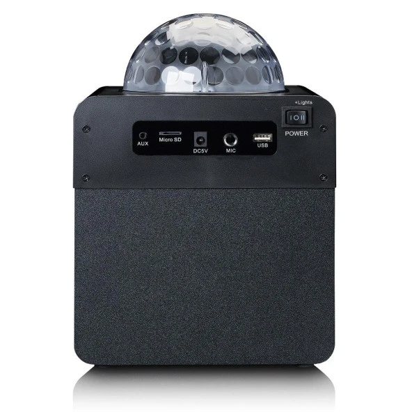 LENCO BTC-055 BK - IŞIKLI BLUETOOTH HOPARLÖR, USB, SD, RC, MIC, AC - 5