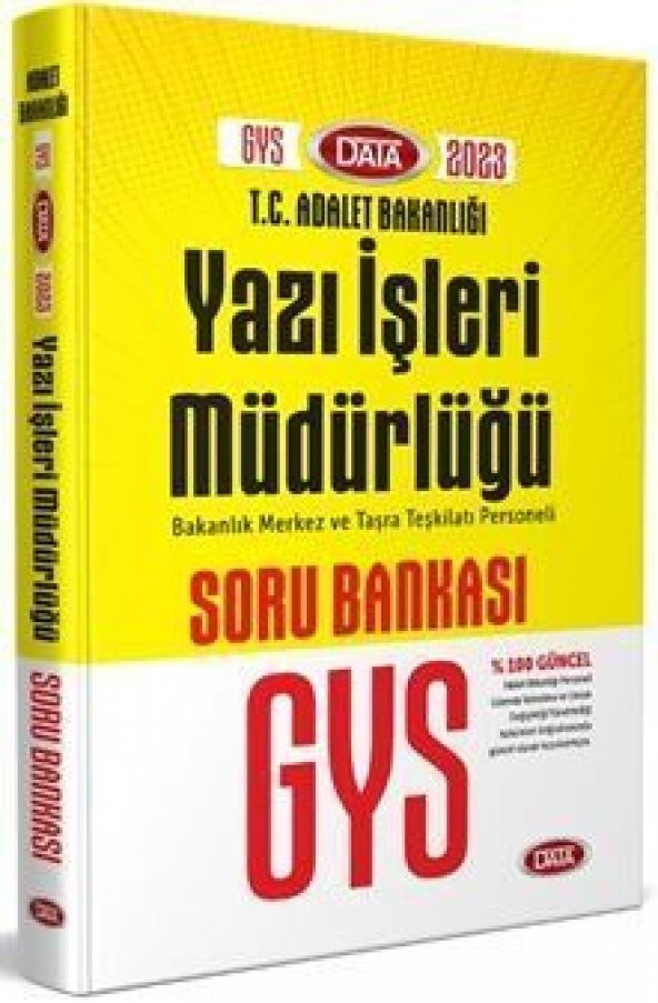 Data Yayınları 2023 GYS Adalet Bakanlığı Yazı İşleri Müdürlüğü Soru Bankası
