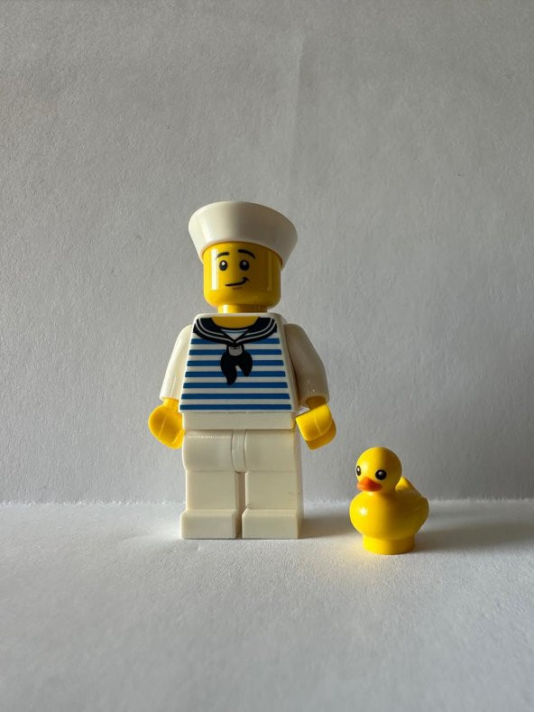 Orjinal Lego Minifigür Sailor wit Chick