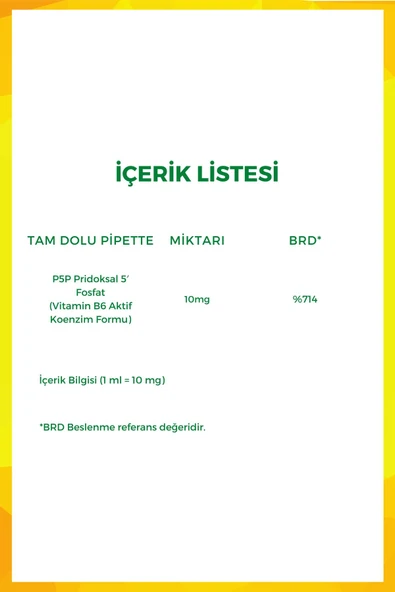 Delta P-5-p , Pridoksal 5-fosfat 100 ml Av104 8682048493611 - 3