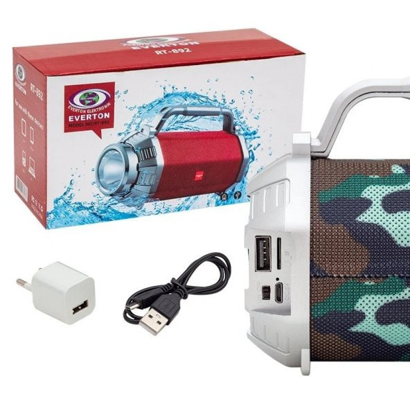 EVERTON RT-892BT USB-SD-FM-BLUETOOTH DESTEKLİ SU GEÇİRMEZ HOPARLÖR - 3