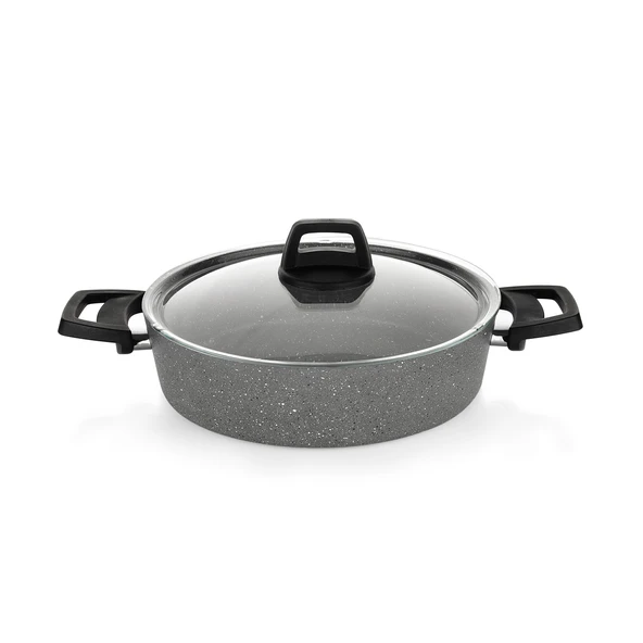 Schafer Eternal 2 li Set Basık Tencere 26Cm+Tava 26Cm-Gri - 9