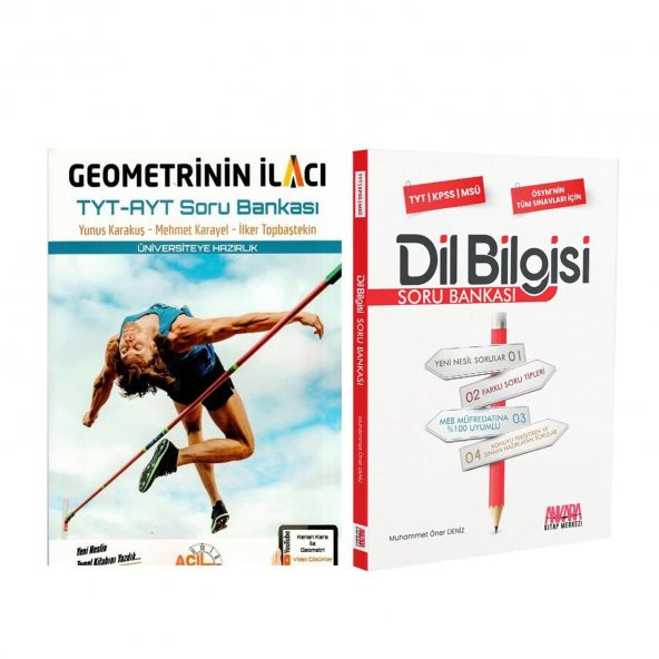 Acil Geometrinin İlacı ve AKM Dil Bilgisi Soru Bankası Seti 2 Kitap
