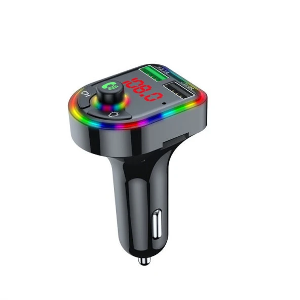 Concord C613 Rgb Işıklı Bluetoothlu Usb Bellek, Hafıza Kartı ve 3.1A+1A Şarj Girişli Fm Transmitter - 2