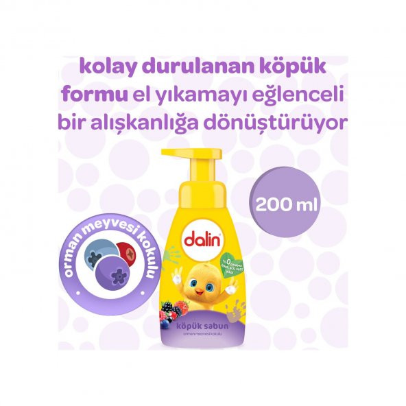Dalin Orman Meyvesi Kokulu Köpük Sabun 200 ml 4 Adet - 2