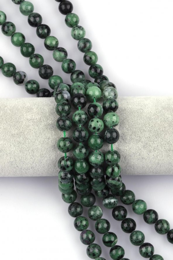 Anyolit Doğal Taş Dizi 10 mm Küre Kesim ürün görseli