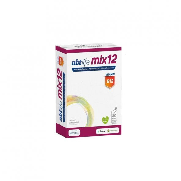Mix12 Vitamin B12 Ve Multivitamin İçeren Takviye Edici Gıda 30 Kapsül ürün görseli 1