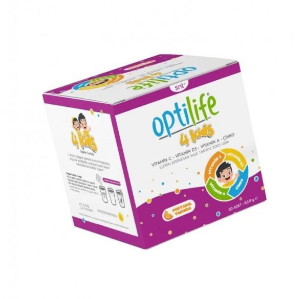 Optilife 4 Kids Portakal Aromalı Vitamin C-d3-a Çinko Eff. Saşe 20 Adet 8697884001463