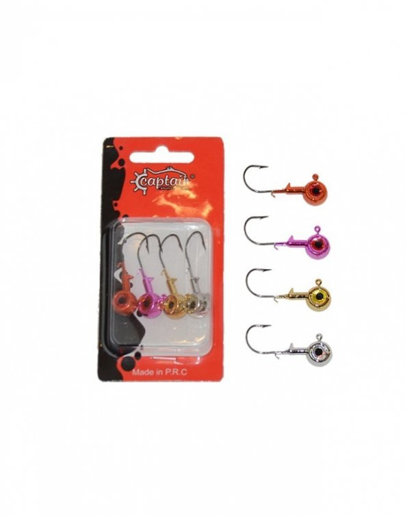 Captain 6415 Jig Head Angel Kiss 4'lü Set 3D Melek Gözlü Jig Head - 1