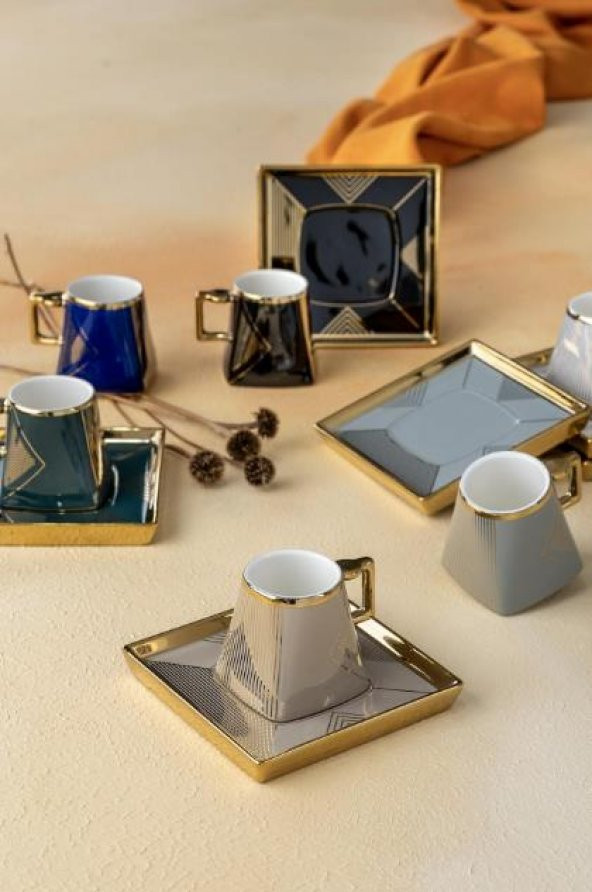 Acar Rosetta 6'lı Kahve Fincan Takımı HXF-21-0131 ürün görseli