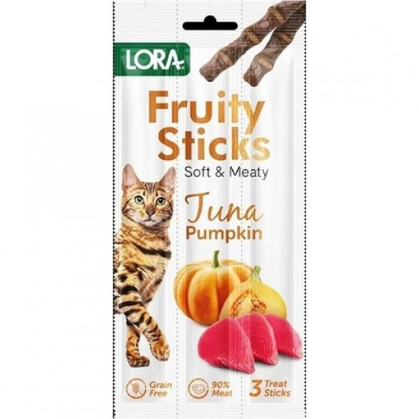 Lora Ton Balıklı Balkabaklı Kedi Stick Ödül 3x5gr