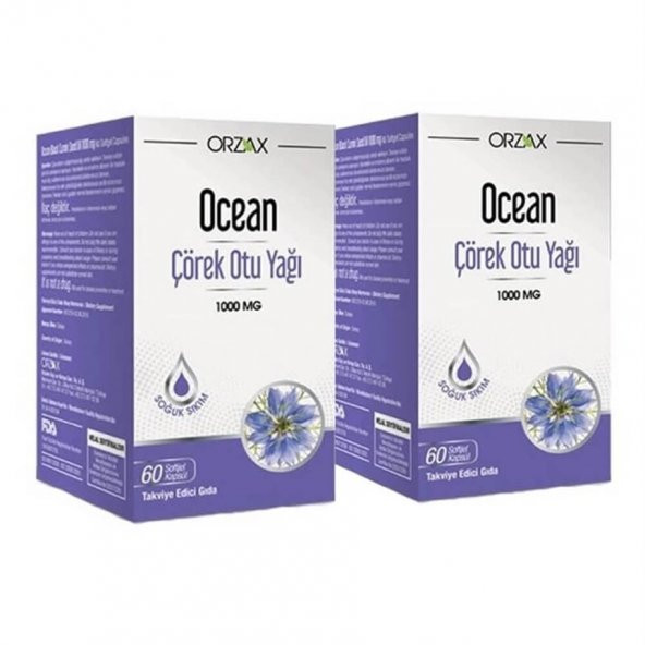 Ocean Çörek Otu Yağı 60 Kapsül 1 Alana 1 Bedava