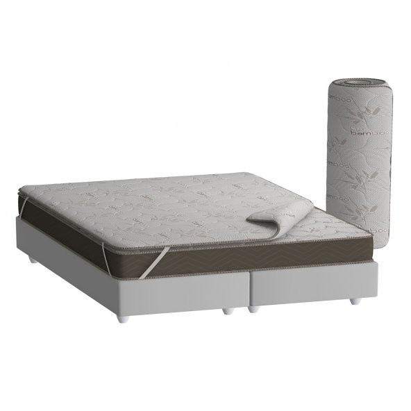 Mobpazar Full Ortopedik Bamboo Yatak Pedi 140X190 cm,Yatak Şiltesi,Topper - 4