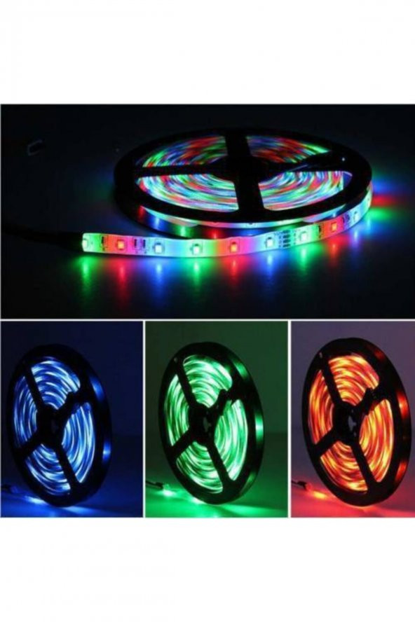 Esdastore 5 Mt. Rgb Şerit Led Seti Kumandalı  Tak Çalıştır Renkli Dekoratif Aydınlatma - 2