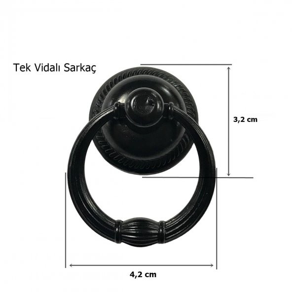 Nobel Halka Sarkaç Tekli Mobilya Kulp Siyah - 2