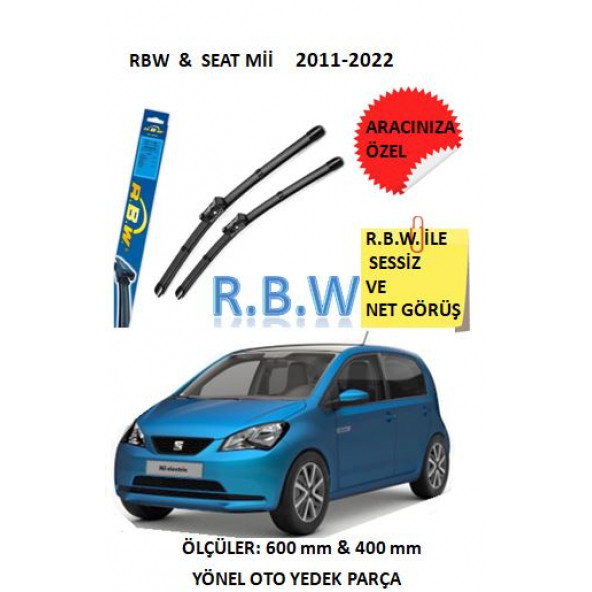 RBW Seat Mii (2011-2022) Aracınıza Özel Muz Tip Silecek Takımı