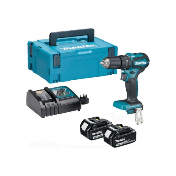 Makita DHP483RFJ 18V 3.0 Ah Li-ion Çift Akülü Darbeli Matkap Vidalama - 1
