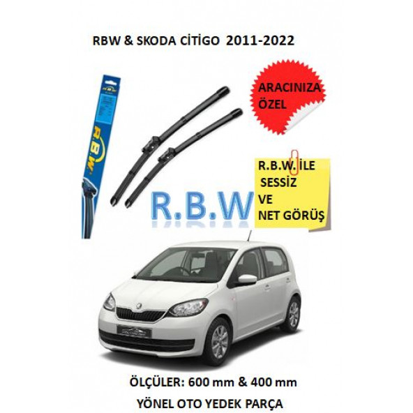 RBW Skoda Citigo (2011-2022) Aracınıza Özel Muz Tip Silecek Takımı